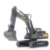 MUPOA Excavator Toy, Excavator Toy with Bucket Construction Truck, Pretend Play Construction Vehicle for Toddlers, Sand Box Beach Outdoor Play, Gift for Kids.(Gray)