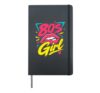 Music I am a girl of the 80s Hardcover Journal, Black