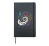 Music playing piano pianist I love music notes Hardcover Journal, Black