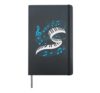 Music playing piano pianist I love music notes Hardcover Journal, Black