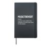 MUSICTROVERT audio lover song lyrics Definition Dictionary Hardcover Journal, Black