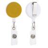Mustard Yellow Sturdy Badge Reel, ID Badge Holder Clip