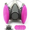 MWQWETT Half Face Respirator, Reusable Respirator Mask with Filters for Paint, Organic Vapor, Sanding, Polishing, Spraying Against Dust,Chemicals