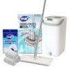 MyJae Flat Mop and Bucket Set, Microfiber Floor Mop with Long Handle, Hands-Free Wash and Wringing System, Wet and Dry Floor Cleaning for Hardwood, Tile, Vinyl and More, Includes 3 Washable Mop Pads