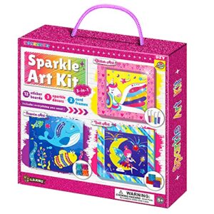 My Magic World DIY 3-in-1 Sparkle Art Set for Kids (12 Sparkly Creative Arts and Crafts Projects : Glitter/Sequin/Foil Art) Handcraft/Handmade/Creative Art