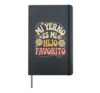 my son in law is my favorite child in spanish groovy diasy Hardcover Journal, Black