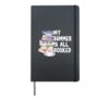 My Summer Is Booked Books Reading Book Reader Bookworm Nerd Hardcover Journal, Black