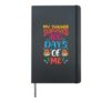 My Teacher Survived 100 Days Of Me Funny Student Hardcover Journal, Black