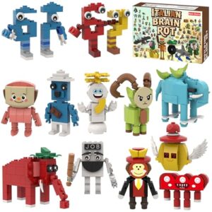 Myth Qholve Italian Brain Rot Unique Cartoon Characters Building Blocks 12 in 1 Educational & Entertaining Gift Idea for Adults
