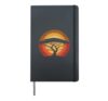 Myths Norse Mythology Nordic Sunset Vintage Tree Of Life Hardcover Journal, Black