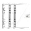 Mziart Clear A5 Binder 6 Ring, Refillable Notebook Planner Cover, 3 Pack