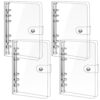 Mziart Clear A6 Binder 4 Pack, 6 Ring Mini Budget Planner Journal Cover