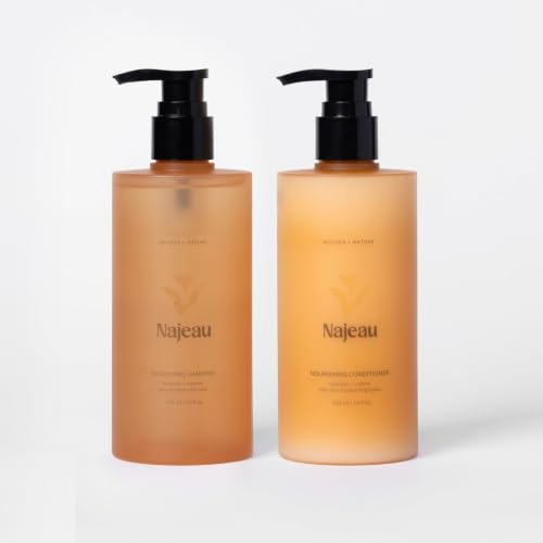 NAJEAU Wash Day Duo – Nourishing Shampoo & Conditioner Set, Hydrating & Strengthening Hair Care with Olive Oil, Aloe Vera, Quinoa Protein, Jojoba & Argan Oil