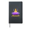 Namaste Lotus Flower Golden Buddha Zen Om Meditation Yoga Hardcover Journal, Black