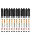Name Pen Plus M Black Oil-Based Markers, 12 Pack, 2 mm Tip with Rubber Grip, 5.5 in