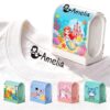 Name Stamp for Clothes, Personalized Kids Name Stamp, Custom Stamp for Kids with Black White Red Waterproof Ink, School Uniforms, Daycare Labels, Laundry, Bags, Lunch Boxes, Paper, School (Green)