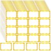Name Tag Stickers, Colorful Border Name Tags Stickers, Writable Self Adhesive Name Badge Labels Sticker for School Classroom Office Home Storage Clothes Events Gifts (Gold)