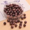 Namzi 100PCS Wooden Beads with Holes,Round Bulk Beads for DIY Craft,W11