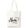 Nana Things Canvas Tote Bag for Women, Large Capacity Shoulder Handbag