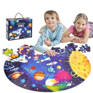 NANXJIUR Floor Puzzle for Kids Ages 4-8 Solar System Jigsaw Puzzle