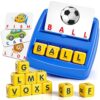 NARRIO Matching Letter Game, Educational Toys for 3 4 5 Year Old Boy, Spelling Word Games for Kids Ages 4-6 8, Board Games Puzzles for Toddlers Preschool Learning Activity