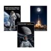NASA Artemis II Mission 3 Poster Set — Victor Glover, Rocket Launch, Christina Koch 3 Prints 12x18 Inch US Made