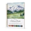 National Parks Watercolor Workbook – Sketch-to-Paint Guide - Learn Watercolor with 12 Iconic U.S. Landscapes - Step-by-Step Practice on Watercolor Paper (Collection 2)