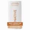Native Aluminum Free Deodorant, Vanilla & Sandalwood, Large Size Stick, 72 Hour Odor Control, for Women & Men, Contains Naturally Derived Ingredients, 3.1 oz (Pack of 12)
