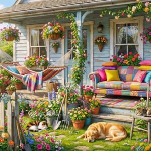 Nattork Jigsaw Puzzles 2000 Pieces for Adults Families Sunshine Garden Pieces Fit Together Perfectly