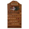 Natural Wood Desk Calendar with Month Date Display 45x24cm