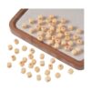 Natural Wood Square Beads, 1 Pack