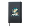 Nature is My Therapy Tee, Outdoor Lover Camping, Mountains Hardcover Journal, Black