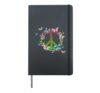 Nature Peace Symbol Flower Peace Hardcover Journal, Black