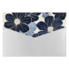 Navy Blue Flowers Accordion File Organizer Cute Folder File