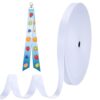 NBEADS 100 Yards Heat Transfer Polyester Strap,0.98inch Heat Transfer White Webbing Printable Blank Strap Roll for Lanyards ID Badges, Sewing DIY Craft Projects