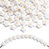 NBEADS 52 Pcs Handmade Porcelain Letter Beads,0.47x0.51x0.35 Inch Star Shaped Alphabet Ceramic Beads, Bright Glazed with 2mm Hole for DIY Jewelry Making Bracelets