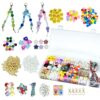 NCIWAN 421PCS Beaded Keychain Making Kit for Girls, Rainbow Smiley Face & Letter Beads for DIY Craft Jewelry Making, Preppy Bag Charm & Phone Lanyard Supplies, Friendship Bracelet Kit for Kids Teens