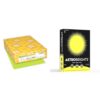 Neenah Astrobrights 500-Sheet Vulcan Green & Lift-Off Lemon 24lb Letter Colored Copy Paper Bundle, 2 Reams
