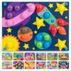 Nene Toys Wooden Color Matching Button Board [Large Edition – 48 Buttons, 8 Colors] – Montessori Pegboard Puzzle for Toddlers 2+ – Fine Motor Skills Toy with 12 Matching Cards for Kids Ages 2 3 4