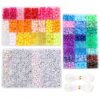 Neovivi 3960pc Pony & Letter Beads Bracelet Making Kit, 48 Colors