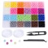Neovivi 6mm Imitation Pearl Beads Kit, 24 Colors with Tools