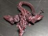 Nerbixy 3D Printed Dragon Large with Wings, 24-inch Dragon Fidget with Eyes, Movable Mouth, Big Articulated Crystal Drag on, Home Desk Decor (Black-Red)