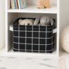 NestOrganix Compact Fold‑Flat Storage Bin, Matches Caddy For Countertop Item Organization