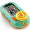 NETNEW Kids Steering Wheel Toy for Toddlers, Pretend Driving Simulator with Road Racing Game, Music, Horn, Siren Sounds & Speed Control, Car Toy Gift for Boys Girls