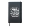 Neuroendocrine Cancer Awareness - Yes I Am Faking it Zebra Hardcover Journal, Black