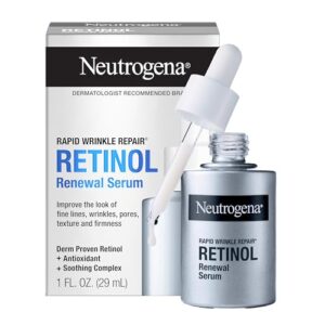 Neutrogena Rapid Wrinkle Repair Retinol Renewal Serum, Lightweight Anti-Aging Facial Serum with Pure Retinol & Antioxidants to Improve Wrinkles, Dullness & Dark Spots, 1 fl oz (Pack of 12)