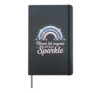 Never Let Anyone Dull Your Sparkle Hardcover Journal, Black