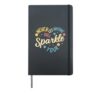 Never Let Anyone Dull Your Sparkle Hardcover Journal, Black