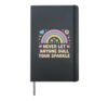 Never Let Anyone Dull Your Sparkle Hardcover Journal, Black
