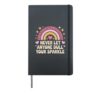 Never Let Anyone Dull Your Sparkle Hardcover Journal, Black